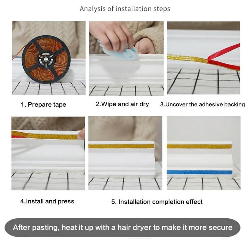 Self-Adhesive Waterproof Caulk Strip — Seal & Cover Gaps Fast (Kitchen & Bath) 💦