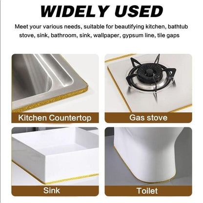 Self-Adhesive Waterproof Caulk Strip — Seal & Cover Gaps Fast (Kitchen & Bath) 💦